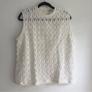 Vintage Chic White Lane Bryant Knit Tank